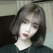Korean Wig Girls Short Hair Air Liu Haibo Obo Head Round Face Cute Nature Realistic Face Student Full Headgear