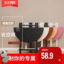 Shrinkable casual dining table round dining table detachable simple modern small garden disassembled table fashionable wild Four