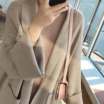 Lazy Wind Knit Sweatshirt Fall 2022 New Ladies Sweater Mid Korean version loose Conspicuy Skinny Jacket jacket