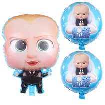 Bossbaby baby party Decorative Cartoon Baby Doll Boss Aluminum Foil Balloon Disposable Plate Cup