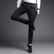 Summer pants men Korean slim business dress stretch pants suit pants groom wedding trend small feet pants