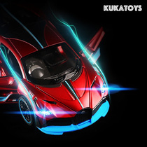  Alloy simulation Bugatti DIVO sports car car model childrens toy boy gift sound and light return 4 open the door