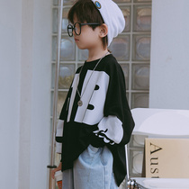 Big boy sweater long sleeve clothes spring and autumn base shirt childrens clothing autumn 2021 New Tide handsome boy