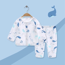 Childrens pajamas spring and autumn boy babys thin sleeve gauze suit boys clothes girl summer air conditioning clothes