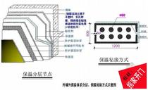 External wall insulation system layered insulation bonding method shows cad drawings