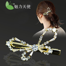 Hairpin one-word clip Rhinestone BB clip headdress Korean bow bangs edge clip Girly temperament hairpin broken hairpin