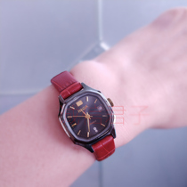 Stock domestic Shanghai Haida Womens mechanical movement watch Nineties winding glass mirror leather womens Watch