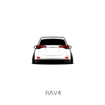 Suitable for Toyota RAV4 low-lying car scratch model sticker car friend meeting personalized car sticker custom HF Silhouette