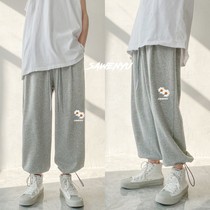 Kan Ye original fashion brand mens wear a pair of pants can be tied to the foot can also be a straight loose sports leisure