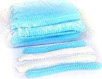 Disposable non-woven cap dustproof hat round hat toe set strip sky blue mesh hat white universal stall supply