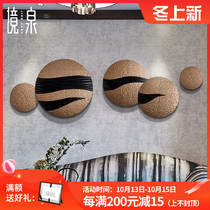 Jing Quan new Chinese model room wall hanging living room entrance wooden wall decoration pendant wood art wall decoration