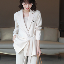 JOLIMENT profile lace-up blazer women 2021 spring taste style is higher than others suit