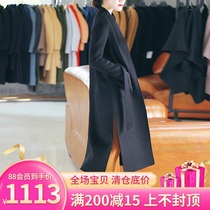 Double-sided cashmere coat womens long 2020 new Korean version of the high-end slim slim popular wool coat winter