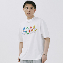 SAMESAME new snowman brothers summer new retro base brief personality 50% sleeve t-shirt male tide