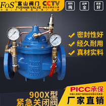 Emergency shut-off valve flange connection Shanghai Toyama 900X-16