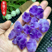 Natural Amethyst cluster raw stone bare stone amethyst flower bud backbone ore multi-tip specimen diy pendant pendant hair hairpin