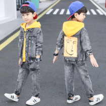 Boy Autumn Clothing Suit 2022 New Kids Cowboy Three Sets Boy Handsome Boy Handsome Childrens Spring And Autumn