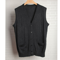 2018 new mens fashion autumn and winter 100%wool V-neck wool three-color open back wool vest