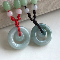 Myanmar natural A cargo jadeite pendant jadeite mother buckle natural jade Jade A cargo safe buckle pendant pendant