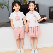 Set China Summer Kindergarten Wind Brothers and Sisters Tang suit Childrens June 1 Performance Costs