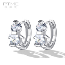 Sterling silver earrings female earrings Little Angel ear buttons Korean temperament simple sleep without ear picking accessories small and fresh