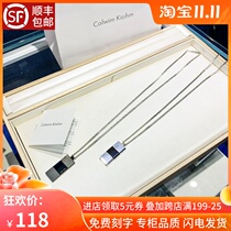 Colwim Kiohm small ck necklace Knight mens hip hop tide personality domineering pendant lettering for boyfriend gift