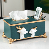 Creative tissue box light luxury Nordic pumping paper box coffee table living room furnishings bedroom home remote control storage box