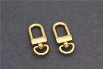 Italian imported lobster buckle hook buckle high-end imported handmade leather goods applicable chain bag 18K gold plated