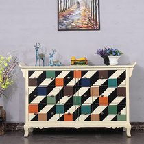 Entrance cabinet living room Feng Shui drawer type bedroom storage simple creative storage dining side drawer Chinese style decorative furniture