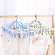 Multi-function sock clothes hanger multi-clip drying clothes hanger baby clothes rack Home windproof underwear for drying clothes