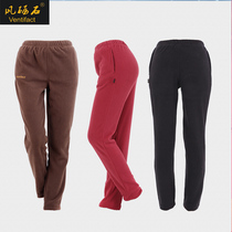 Fleece pants womens thick cold-proof and warm loose double-sided velvet autumn and winter elastic sports mens outdoor assault pants