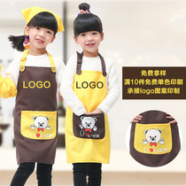 Hip apron waterproof childrens bib kindergarten drawing dressing eating painting long sleeve painting custom