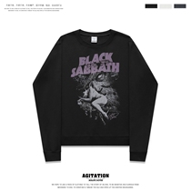 Rock European and American band Long sleeve hooded crew neck sweater male Black Sabbath tide street