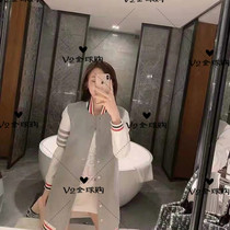 (V2) Day Thom Brown 2019 autumn winter color long baseball jacket jacket sweater skirt