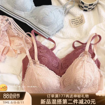 French Sexy Lace Tripod Cup on steel-free ring to collect a pair of thin underwear set pure bra mask