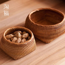 Taofu Vietnam handmade rattan tea box Fruit box Storage box Tea accessories Tea ceremony zero accessories box