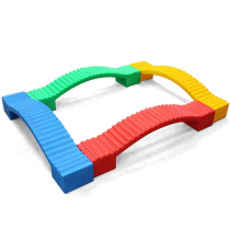 Kindergarten Early Education Center Parent-child Sensory System Training Equipment Balance Wood Haptic Plate Straight Strips Thickened Plastic Unique Wood Bridge