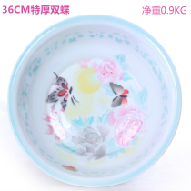 Basin washbasin old-fashioned enamel iron Basin kitchen ceramic Tang porcelain thickened household basin red tie wedding supplies iron