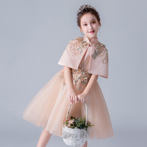 High-end childrens girls dress 2019 New temperament princess dress flower girl wedding costume costume piano foreign atmosphere