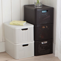 jeko covered plastic rattan storage basket Storage childrens snack toy finishing box Storage box storage basket frame