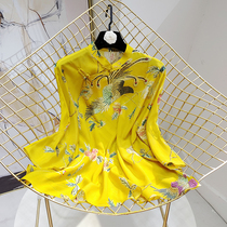 Chinese style Tang suit women spring and summer new Chinese style buckle mulberry silk shirt improved cheongsam printed silk coat women