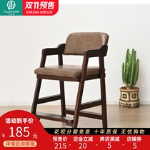 Childrens learning chair corrective sitting writing chair adjustable lifting desk and chair home school students solid wood back chair