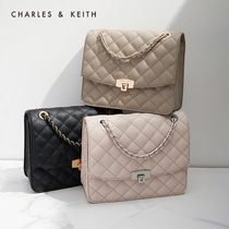 (Gift box gift)CHARLES & KEITH small fragrance CK2-70781538-2 Commuter Lingge shoulder bag