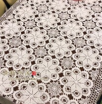 Fresh water lotus cotton hollow hand-made crochet piano coffee table table tablecloth Nordic tablecloth rectangular household
