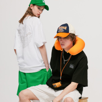 KU-HOUSE SHOME SHOULD SHOULD SHOWEN T - shirt relaxed original couples dress high street American sports shirt