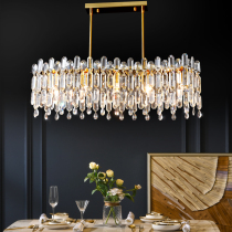  Hong Kong-style light luxury chandelier postmodern living room chandelier Simple bedroom lamp Crystal lamp Room lamp Atmospheric dining room lamp