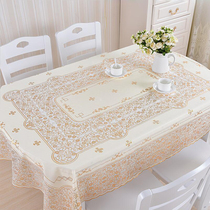 Eurostyle living room plastic pvc rectangular table cloth anti-oil and oil-proof plastic-free square table cloth tea table cushion table cushion