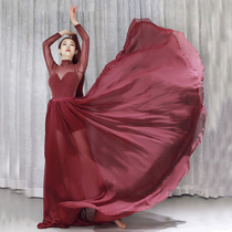 Opening dance belly dance practice suit 2021 new big swing skirt suit fashion modern dance group uniform QC3095