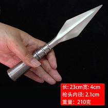 Stainless steel gun head red tassel gun tai chi gun Shaolin gun little gun hammerhead martial art gun