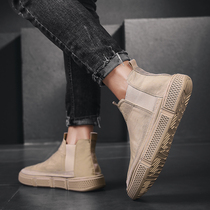 Tide brand high-top shoes canvas shoes mens 2020 new Korean casual shoes youth Inner height breathable Mens shoes trendy shoes